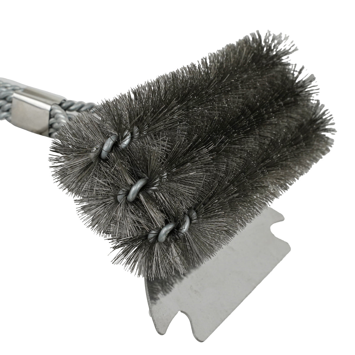 SPAZZOLA BBQ CON DOPPIA TESTINA IN ACCIAIO INOX