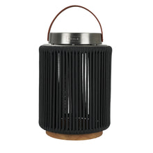 LAMPADA DA ESTERNO SOLARE/RICARICABILE IN ACCIAIO, TEAK E CORDA - (BLACK - TAGLIA S)