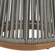 LAMPADA DA ESTERNO SOLARE/RICARICABILE IN ACCIAIO, TEAK E CORDA - (GREY - TAGLIA S)