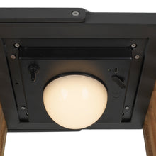 LAMPADA DA ESTERNO SOLARE/RICARICABILE IN ACCIAIO E TEAK - (TAGLIA L)