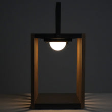 LAMPADA DA ESTERNO SOLARE/RICARICABILE IN ACCIAIO E TEAK - (TAGLIA S)