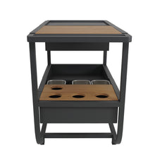 CARRELLO MULTIUSO DA ESTERNO IN ALLUMINIO E TEAK - TROLLEY
