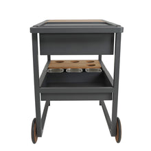 CARRELLO MULTIUSO DA ESTERNO IN ALLUMINIO E TEAK - TROLLEY